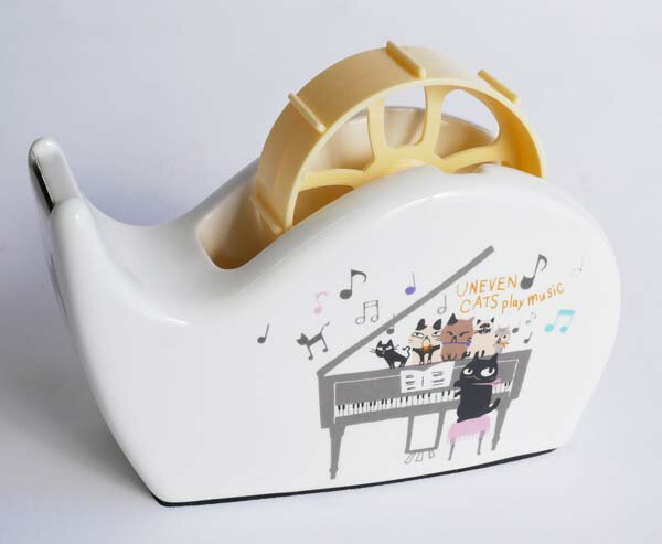 陶器 文具テープカッターMUSIC