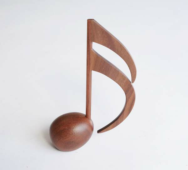 乐天商城 - 木製文具 木の文鎮メロディウェイト　16分音符　ローズ
