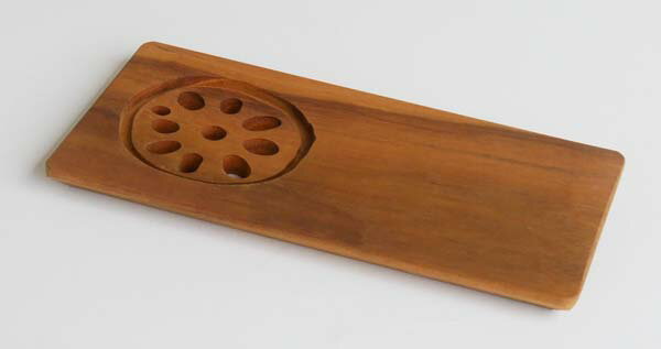 木製キッチン用品　木の皿れんこんプレートS