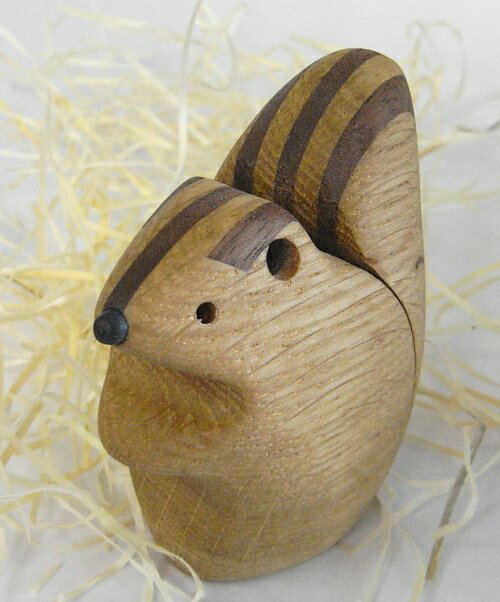 乐天商城 - 木製文具 木の文鎮ペーパーウェイト　シマリス