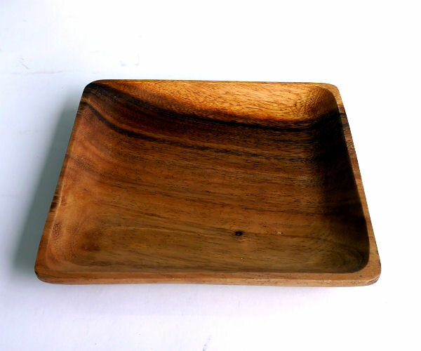 木製キッチン用品 木の皿正方形プレートM