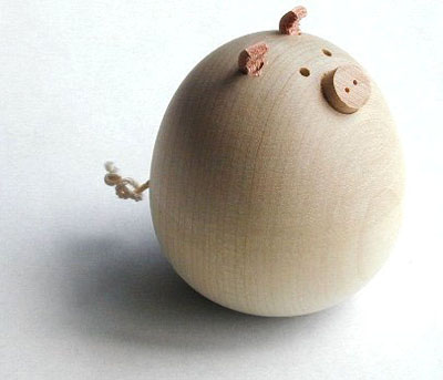 乐天商城 - 木製雑貨 木の動物置物田舎のヒーローぶた