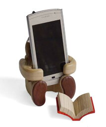 木製雑貨 木の携帯スマホ置きコング携帯スマートフォンスタンド