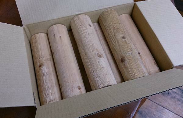 園芸用 木工作用 丸太ちび丸太220・10本1セット　材質スギ・ヒノキ