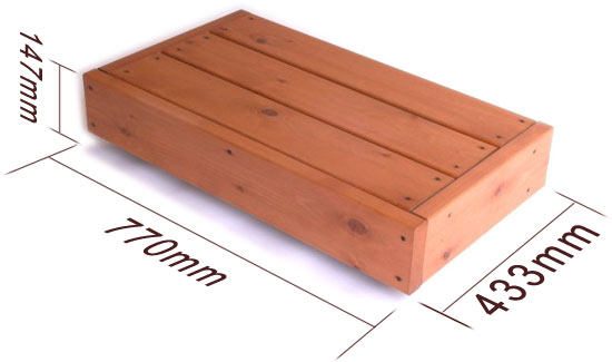 ウッドデッキ用 レッドシダー1段ステップ（節あり）　中川木材産業オリジナル ウッドデッキ DIY キット ステップ