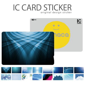 ICカードステッカー ICカードシール スイカ Suica PASMO パスモ ICOCA TOICA Edy nanaco manaca 海 ブルー sea 青い 青色 深海 水 ウォーター レザー 生物 魚