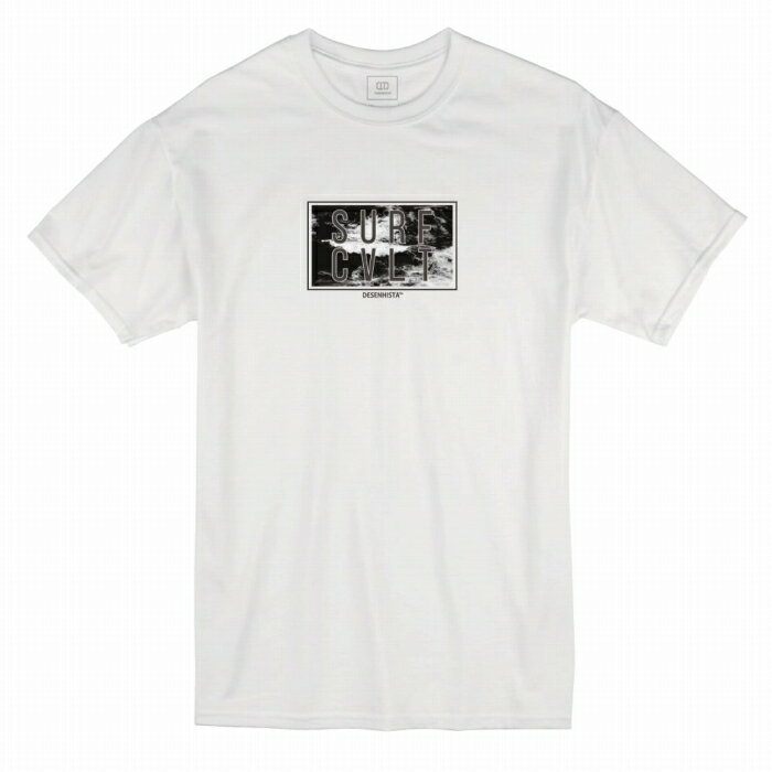 Tシャツ DESENHISTA&#8482; デゼニスタ ホワイト 大人 デザイン ユニセックス メンズ レディース 半袖 ゆったり サーフ 海 スポーツ カリフォルニア 西海岸 フォト スクリーモ