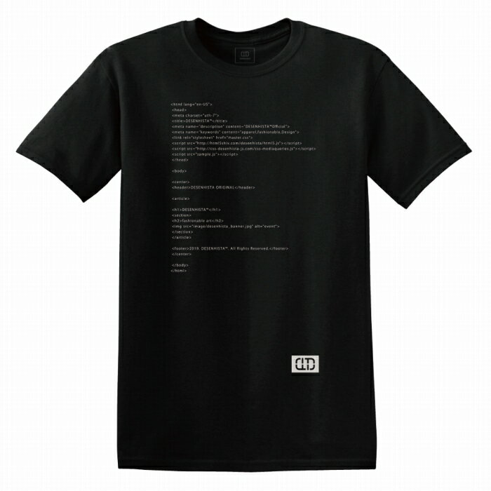 Tシャツ DESENHISTA(TM) デゼニスタ ブラック 大人 デザイン ユニセックス メンズ レディース 半袖 ゆ..