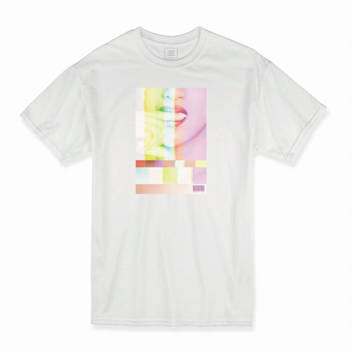 Tシャツ DESENHISTA™ デゼニスタ ホワイト 大人 デザイン ユニセックス メンズ レディース ビッグシルエット 半袖 ゆったり 渋谷 グリッチ ストリート ヒップホップ ダンス vaporwave セクシー