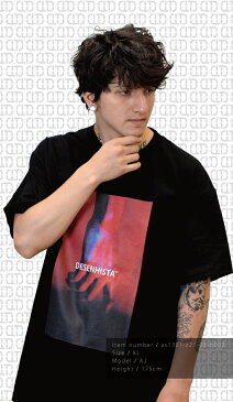 Tシャツ DESENHISTA™ デゼニスタ ブラック 大人 デザイン ユニセックス メンズ レディース ビッグシルエット 半袖 ゆったり ストリート キッズ モッシュ ロック 渋谷 幾何学 下北沢