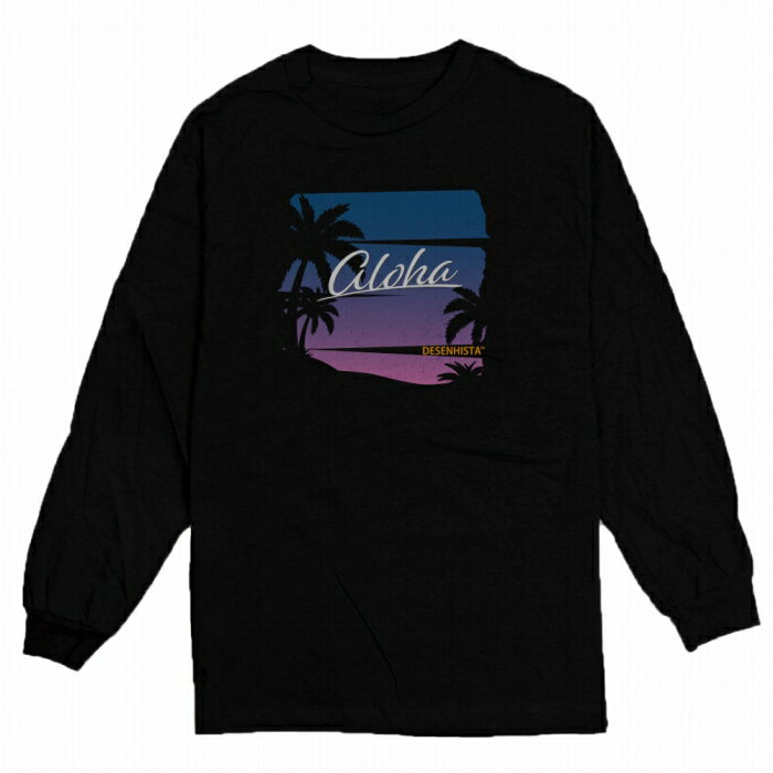 ＼30%OFFクーポン配布／ ロングTシャツ DESENHISTA デゼニスタ ブラック 大人 デザイン ユニセックス メンズ レディース 長袖 ゆったり アロハ サーフ 西海岸 カリフォルニア フォト ストリート