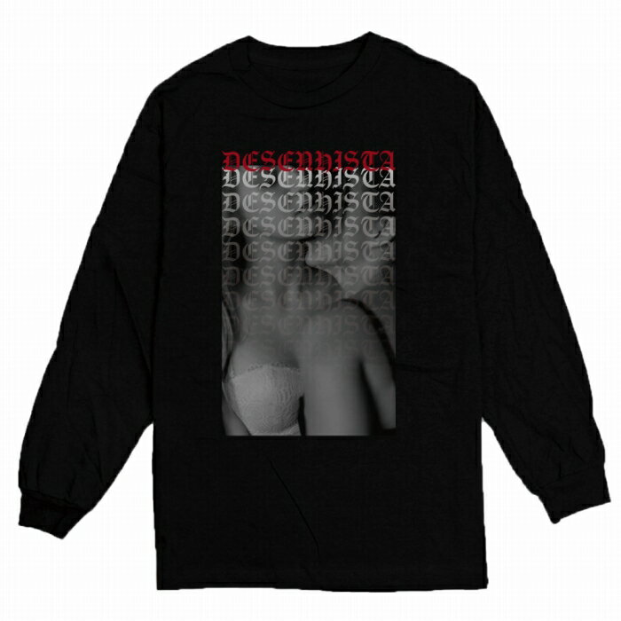 ロングTシャツ DESENHISTA デゼニスタ ブラック 大人 デザイン ユニセックス メンズ レディース 長袖 ゆったり 原宿 派手 セクシー オルチャン ストリート ダンス vaporwave
