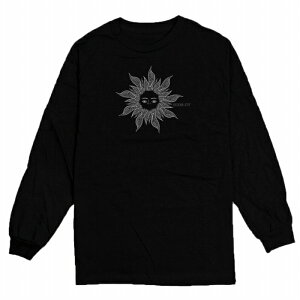 ロングTシャツ DESENHISTA デゼニスタ ブラック 大人 デザイン ユニセックス メンズ レディース 長袖 ゆったり カジュアル 線画 イラスト 太陽 sun サン 点描画 グラフィック