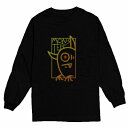 ロングTシャツ DESENHISTA デゼニスタ ブラック 大人 デザイン ユニセックス メンズ レディース 長袖 ゆったり カジュアル モンスター かわいい 目玉 イラスト グラフィック