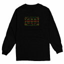 ロングTシャツ DESENHISTA デゼニスタ ブラック 大人 デザイン ユニセックス メンズ レディース 長袖 ゆったり スケーター ストリート レゲェ ラガ ラバダブ ラスタ ピース ロゴ(4)