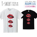 リップ 口紅 唇 くちびる セクシー Tシャツ メンズ サイズ S M L LL XL 半袖 綿 100% よれない 透けない 長持ち プリントtシャツ コッ..