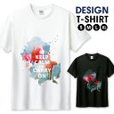 Tシャツ メンズ ユニセックス KEEP CALM AND CARRY ON 冷静に日常を続けて ピンク チューリップ サイズ S M L LL XL 半袖 綿...
