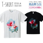 KEEP CALM AND CARRY ON 冷静に日常を続けて ピンク チューリップ Tシャツ メンズ サイズ S M L LL XL 半袖 綿 100% よれない 透けない 長持ち プリントtシャツ コットン 人気 ゆったり 5.6オンス ハイクオリティー 白Tシャツ 黒Tシャツ ホワイト ブラック