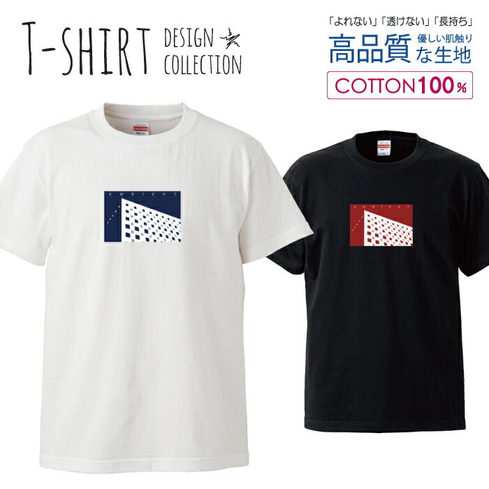 アンビエント ポストロック 現代音楽 シンプル アーキテクチャー デザイン Tシャツ メンズ サイズ S M L LL XL 半袖 綿 100 よれない 透けない 長持ち プリントtシャツ コットン 人気 ゆったり 5.6オンス ハイクオリティー 白Tシャツ 黒Tシャツ ホワイト ブラック