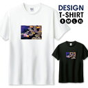 ◆10%OFFクーポン配布中◆ Tシャツ メンズ ユニセックス 水連 蓮 池 絵画 写真 アート オシャレ おしゃれ キレイ きれい 大人 パロディ サイズ S M L LL XL 半袖 綿 100% デザイン コットン 人気 ゆったり 白Tシャツ 黒Tシャツ ホワイト ブラック(4)