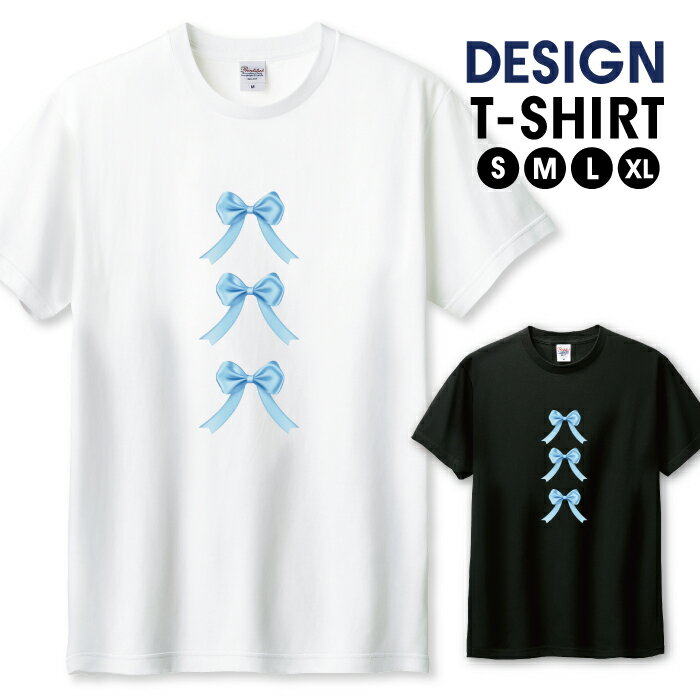 ホワイト/ブラックリボン Tシャツ M f080f.jpg