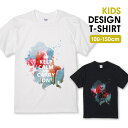 Tシャツ キッズ こどもサイズ KEEP CALM AND CARRY ON 冷静に日常を続けて ピンク チューリップ サイズ 100 110 120 130 ...