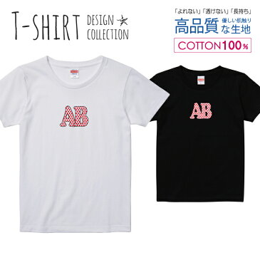 血液型 AB型 水玉 ドット シンプルデザイン レッド Tシャツ レディース ガールズ サイズ S M L 半袖 綿 100% よれない 透けない 長持ち プリントtシャツ コットン 人気 5.6オンス ハイクオリティー 白Tシャツ 黒Tシャツ ホワイト ブラック