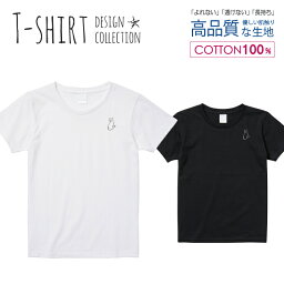 Tシャツ レディース ガールズ サイズ M L 半袖 綿 100% 透けない 長持ち プリント コットン 人気 白Tシャツ 黒 ホワイト ブラック ブラック ゆる イラスト シュール ワンポイント ネコ モノクロ 線画 おしゃれ かわいい