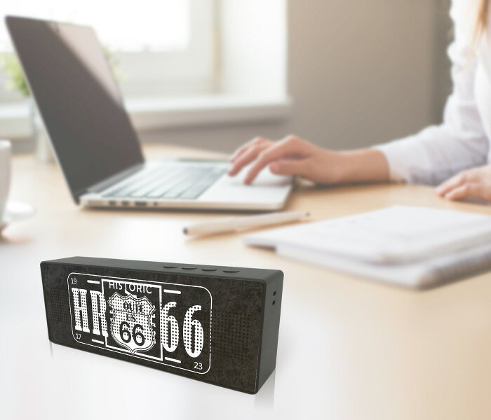 Bluetooth ワイヤレス スピーカー speaker ブルートゥース デザイン ポータブル スピーカー マルチ プリント ナンバープレート アメリカン ルート66 タマナンバー 自動車 標識 woodgreen-12641501 woodgreen スマホケースの町 サンプル画像2