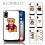 【 DESENHISTA&#8482; 】iPhone11 X/XS XR対応 スマホケース TPU 耐衝撃 プロテクタ ハードケース スライドケース ICカード Galaxy S9 SC-02K対応 デゼニスタ クマ 子熊 ぬいぐるみ くま アメリカンカジュアル デゼベア iPhoneSE(第3世代)