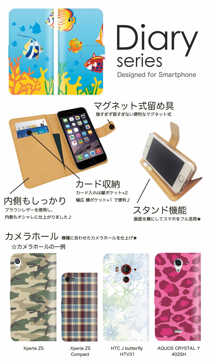 スマホケース AQUOS sense4 lite basic SH-41A SH-M15 SH-RM15 A003SH ケース カバー 手帳 アクオスセンス4 docomo Y!mobile 楽天モバイル 海 ヤシの木 バカンス 南国 ハワイアンサーファー 熱帯魚 鑑賞 エンゼル 水草 カラフル 縞模様 ストライプ (V) あす楽 即日発送