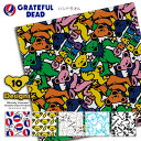 タオルハンカチ メンズ（1000円程度） GRATEFUL DEAD グレイトフル・デッド ハンドタオル ハンカチ ユニセックス メンズ レディース 男女共用 プリント ウォッシュタオル HAND TOWEL キャラクター ロックバンド グレイトフルデッド デッドベアー スカル 髑髏 ロゴ 送料無料 おしゃれ 可愛い 人気