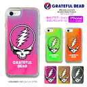 GRATEFUL DEAD グレイトフル・デッド スカルヘッド iphone13 12 11対応ケース 蛍光グラデーション ネオンサンドケース 正規品 光る 動く TPU ハードケース iPhoneSE(第3世代) (第2世代) SE3 ポップ ロックバンド グレイトフルデッド 髑髏 スカル ロゴ