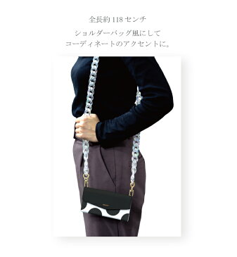 ストラップ CHAIN COLLECTION 手帳型 レター型 スマホケース 全機種対応 可愛い オシャレ 人気 iPhone13 12 11 Pro Max mini iPhoneSE(第2世代) クリアチェーン 韓国 アクセサリー プラスチック チェーン ショルダー タイプ 肩掛け 肩がけ 斜めがけ