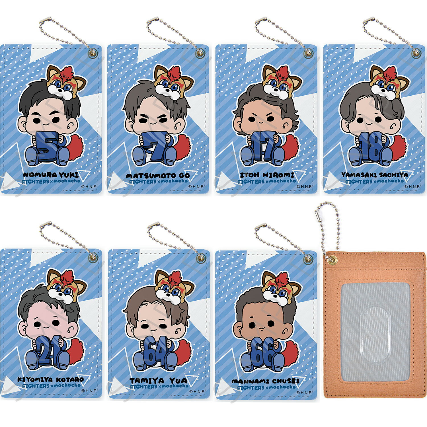 『北海道日本ハムファイターズ』 パスケース MA(野村佑希) MB(松本剛) MC(伊藤大海) MD(山崎福也)※さきは山へんに立可 ME(清宮幸太郎) MF(田宮裕涼) MG(万波中正) mochocho もちょちょ パスケース (公式 正規ライセンス取得) 公認グッズ 応援グッズ