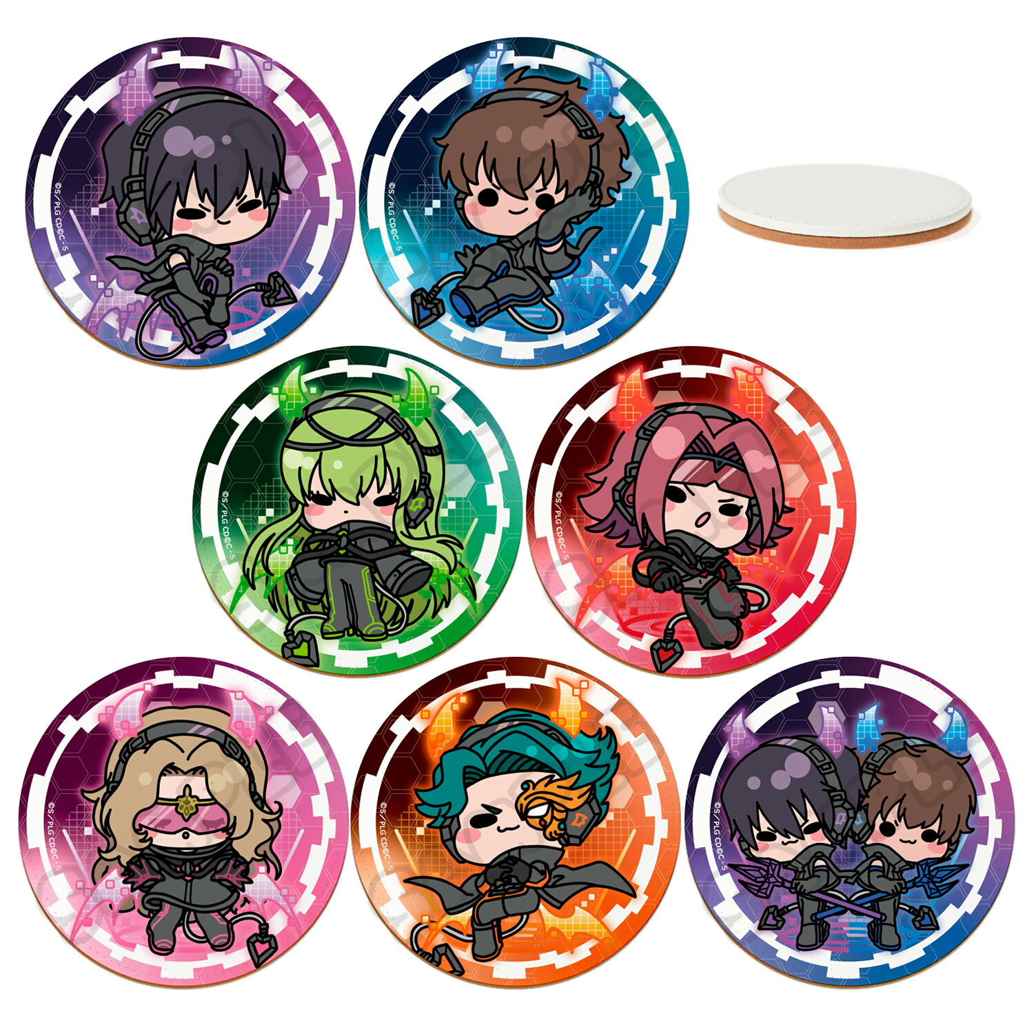 『コードギアス 反逆のルルーシュ』第2弾 レザーコースター ルルーシュ スザク C.C. カレン ナナリー ジェレミア ルルーシュ＆スザク キャラクターグッズ 合皮 コースター mochochoシリーズ 推し活 (公式 正規ライセンス取得) 公認グッズ