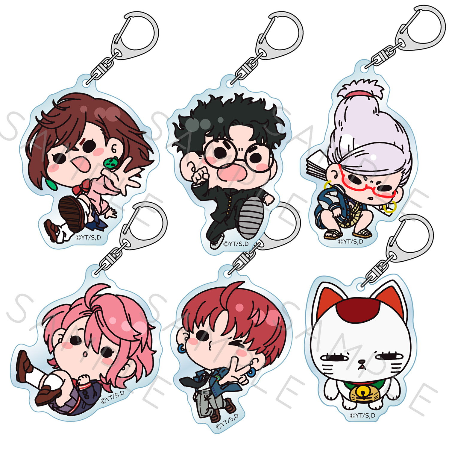 TVアニメ 『ダンダダン』 アクリルキーホルダー A(モモ) B(オカルン) C(星子) D(アイラ) E(ジジ) F(ターボババア(招き猫)) キャラクターグッズ キーホルダー キーリング アクキー 推し活 (公式 正規ライセンス取得) 公認グッズのサムネイル