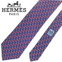 【中古】HERMES エルメス ネクタイ【ほぼ新品】9cm パープル×ブルー マルチカラー シルク ブランド r-he-t-e10362959