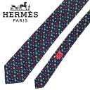 【中古】HERMES エルメス ネクタイ【非常に良い】9cm ネイビー シルク ブランド r-he-t-e10368628