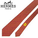 【中古】HERMES エルメス ネクタイ【非常に良い】9cm レッド オレンジ シルク ブランド r-he-t-e10368641