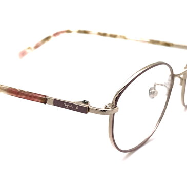 agnes b. メガネフレーム アニエスベー レディース ライトゴールド×ピンクベージュ メガネフレーム 眼鏡 AB-50-0069-02 ブランド