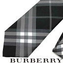 BURBERRY ネクタイ バーバリー メンズ ブラックチェック柄 シルク 8009842-BLACK ブランド