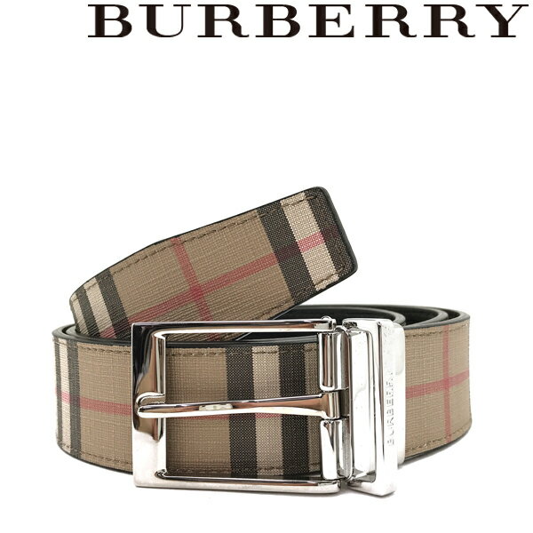 バーバリー ベルト（メンズ） BURBERRY ベルト ベージュチェック柄×ブラック 8053317-ARCHIVEBEIGEBLACK ブランド