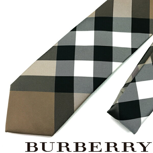 BURBERRY ネクタイ バーバリー メンズ ブラウンチェック柄 茶計【剣先幅：7cm】 8056603-BIRCHBROWN ブランド