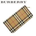 BURBERRY 長財布 バーバリー レディース 小銭入れあり ジップアラウンド ベージュチェック柄 8070598-vintagebrown ブランド