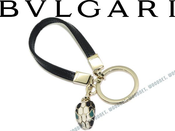 レザーキーホルダー BVLGARI セルペンティ ブラック ブルガリ 38140-BLACK ブラン ...