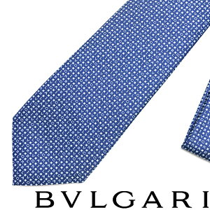 BVLGARI ネクタイ ブルガリ メンズ ライトブルー シルク ロゴマニア 241837-LIGHTBLUE ブランド