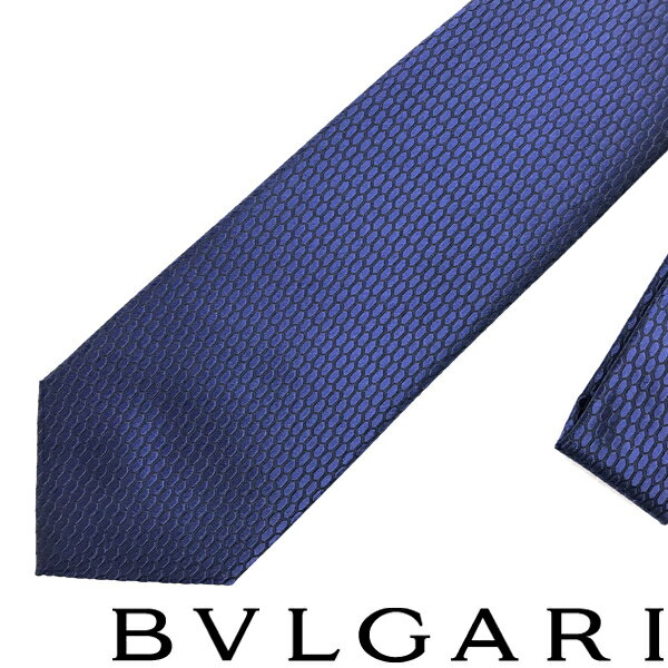 BVLGARI ネクタイ ブルガリ メンズ ネイビー シルク フォーマル 244097-NAVY ブランド