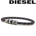 ディーゼル ブレスレット メンズ DIESEL ブレスレット ディーゼル メンズ&レディース ネイビー×レッド×シルバー ブレスレット DX11840401 ブランド 男性用 女性用