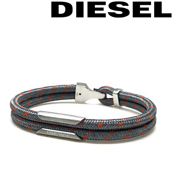 ディーゼル ブレスレット メンズ DIESEL ブレスレット ディーゼル メンズ&レディース グレー×オレンジ×シルバー DX1249040 ブランド